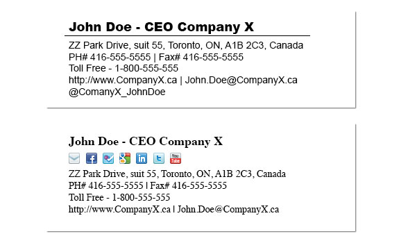 eMail Signature design